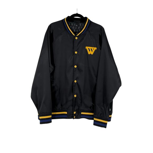 Benny Gold X Rakuten Men's GSW Statement Bomber Jacket NWT - Size 2XL - Picture 1 of 8
